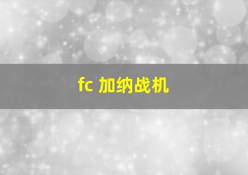 fc 加纳战机